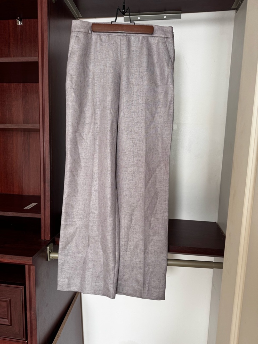 Women’s Wide-Leg Dress Pants in Light Gray